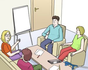 Grafik: Menschen im Gespräch
